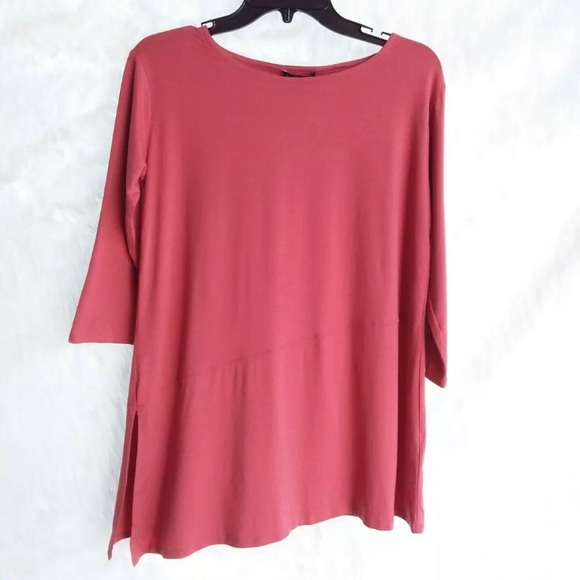 🍂 EILEEN FISHER BALLET NECK TENCEL JERSEY TOP XS - Picture 9 of 10